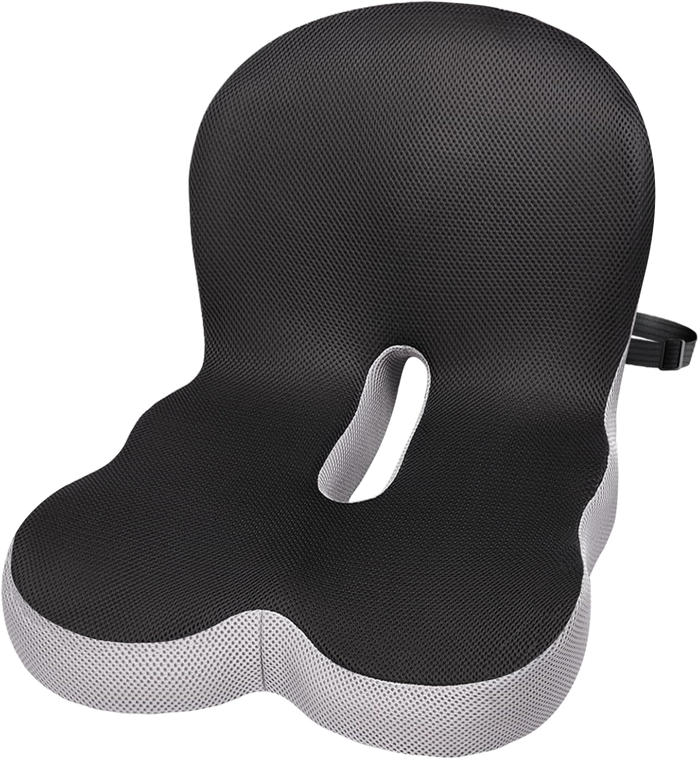 Cuscino ergonomico in memory foam Reenly schienale e seduta e base antiscivolo con cinghie regolabili per cuscino per sedile da ufficio e cuscino per auto, fodera lavabile rimovibile- Rete traspirante