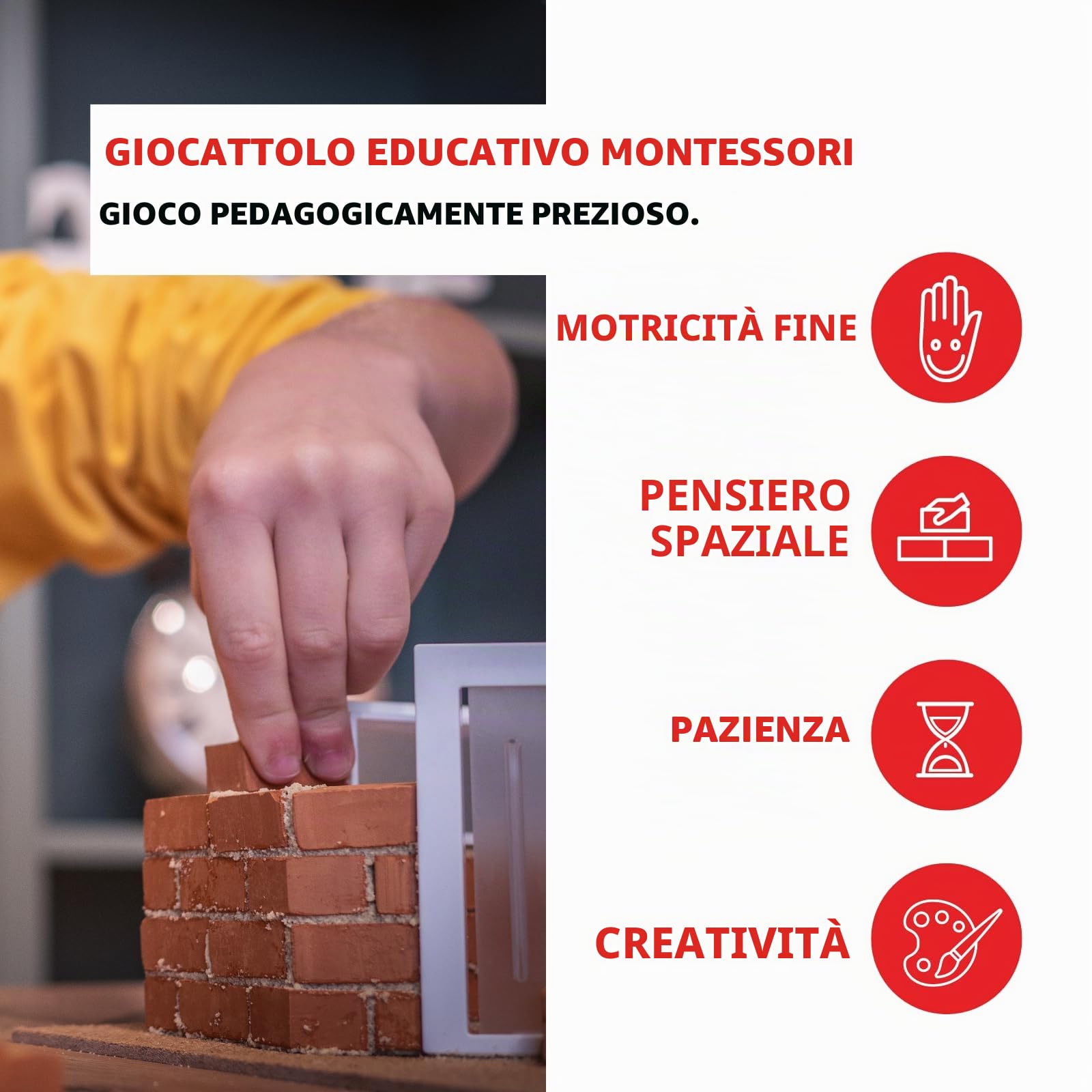 Teifoc 5220 Kit di costruzione in pietra – Casetta da giardino, 135 componenti, kit di costruzione creativo in materiali naturali, kit da costruzione, giocattolo da costruzione per bambini dai 6 anni