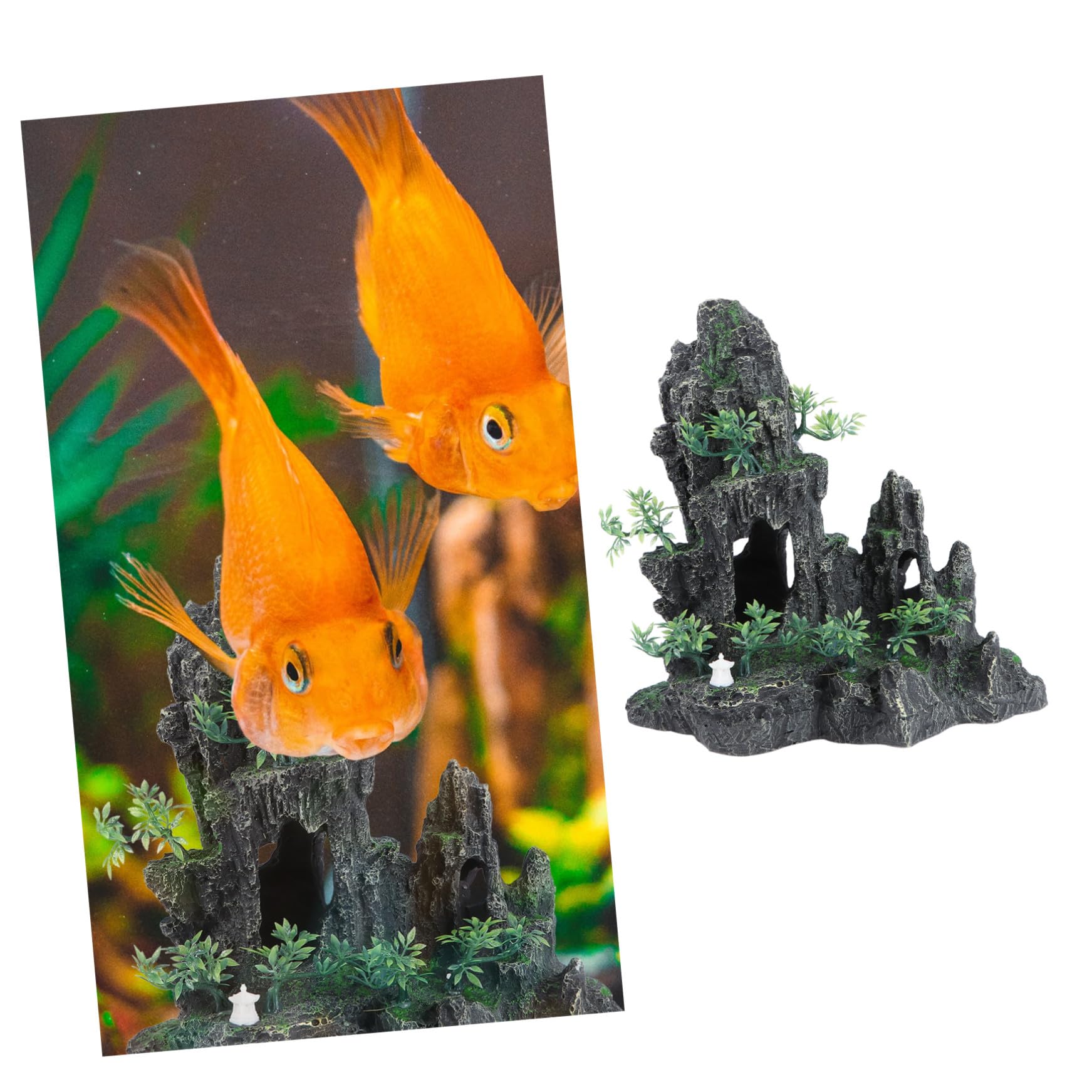 Żywica Peak Craft Akwarium Rockery Ornament Sztuczne Górskie Akcesoria Do Akwarium Dekoracje