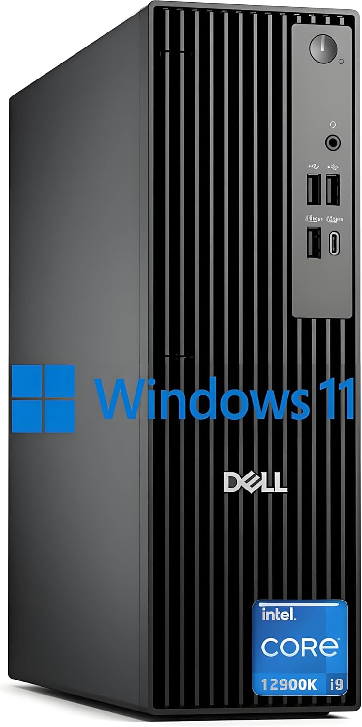 Dell 2025 Slim Business Desktop – Inte Core i9-12900K, (16Core, 24Threads) Ultra-Quiet Design, 64GB DDR5 RAM, 1TB PCIe SSD, Dual 4K Monitor Support, Wired Keyboard and Mouse, Windows 11Pro