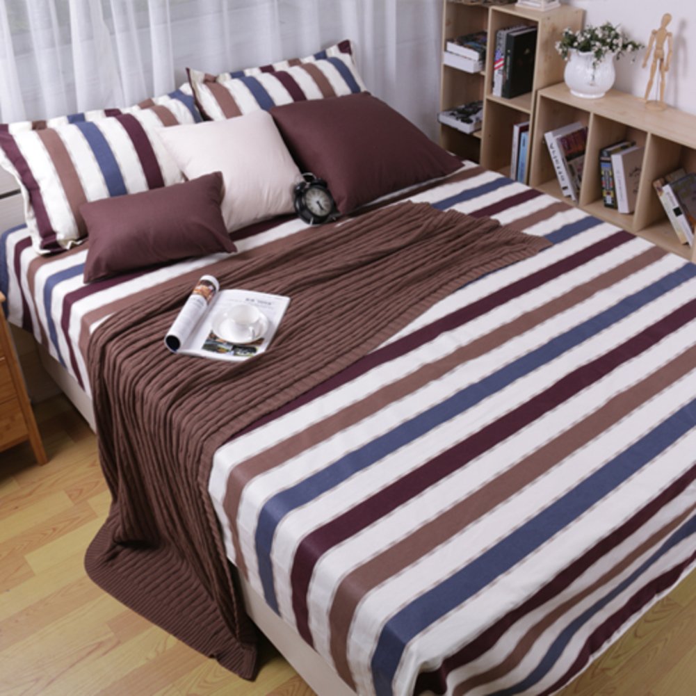 Drap en toile de coton épais 240x230 cm pour lit double confortable