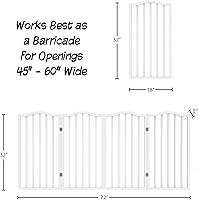Vista 3 de PETMAKER Pet Gate - Puerta para perros para puertas, escaleras o casa - Independiente, plegable, estilo acordeón, valla de madera para perros