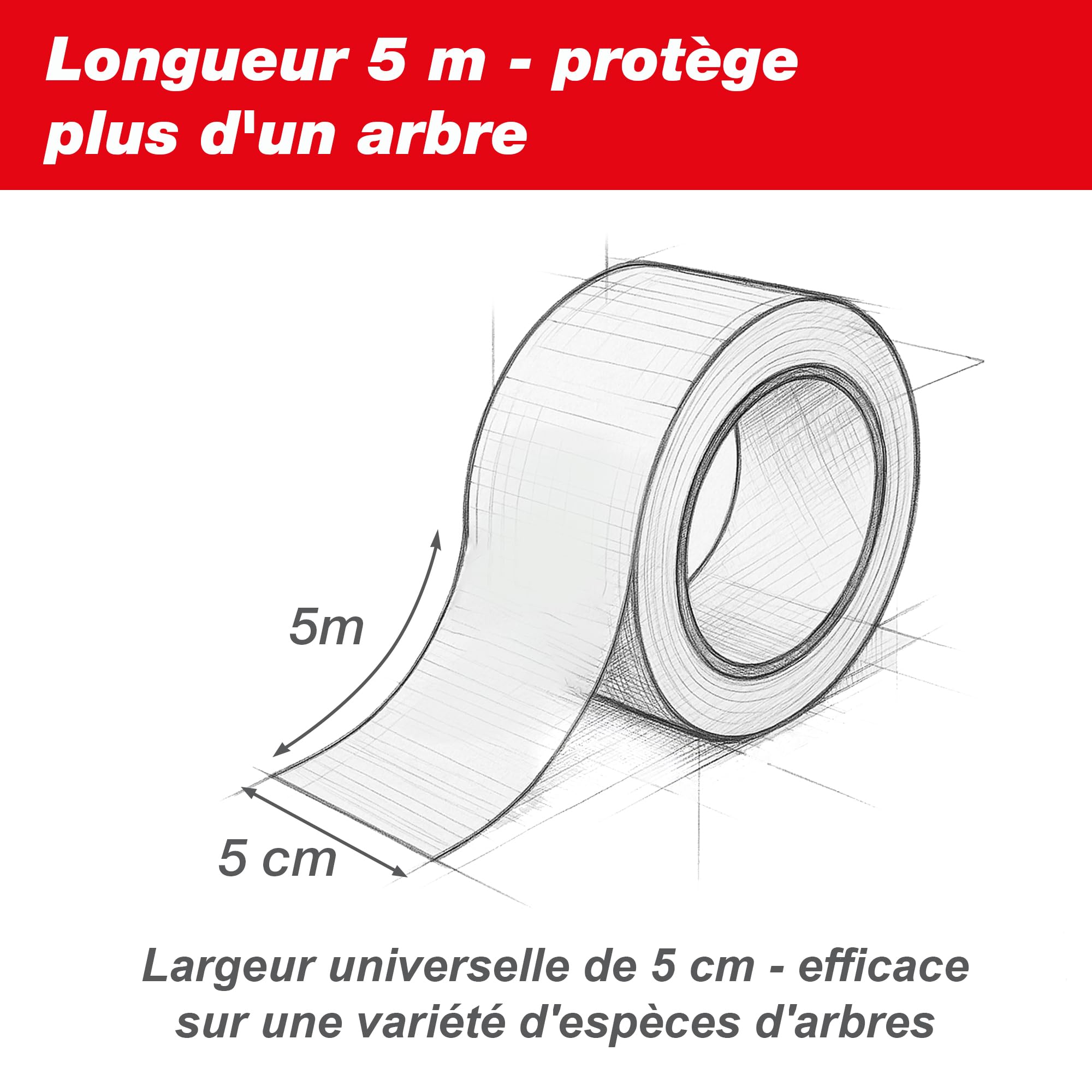 SWISSINNO Ruban adhésif Anti-Fourmis pour Insectes rampants 5 cm x 5 m Protection des Arbres