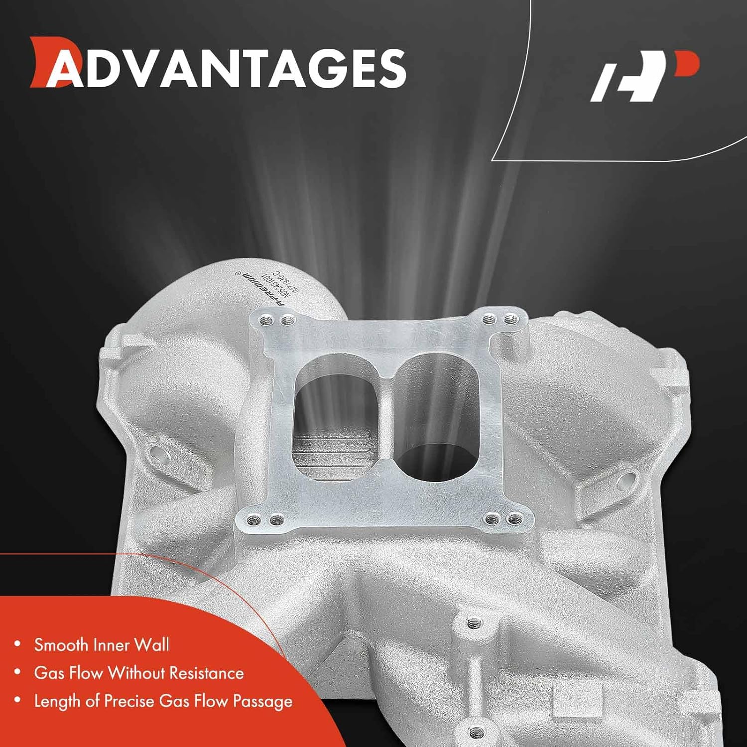 A-Premium Intake Manifold Replacement for Mopar 413-426-440 Big-Block, Aluminum, Satin Finish, Dual Plane, V8