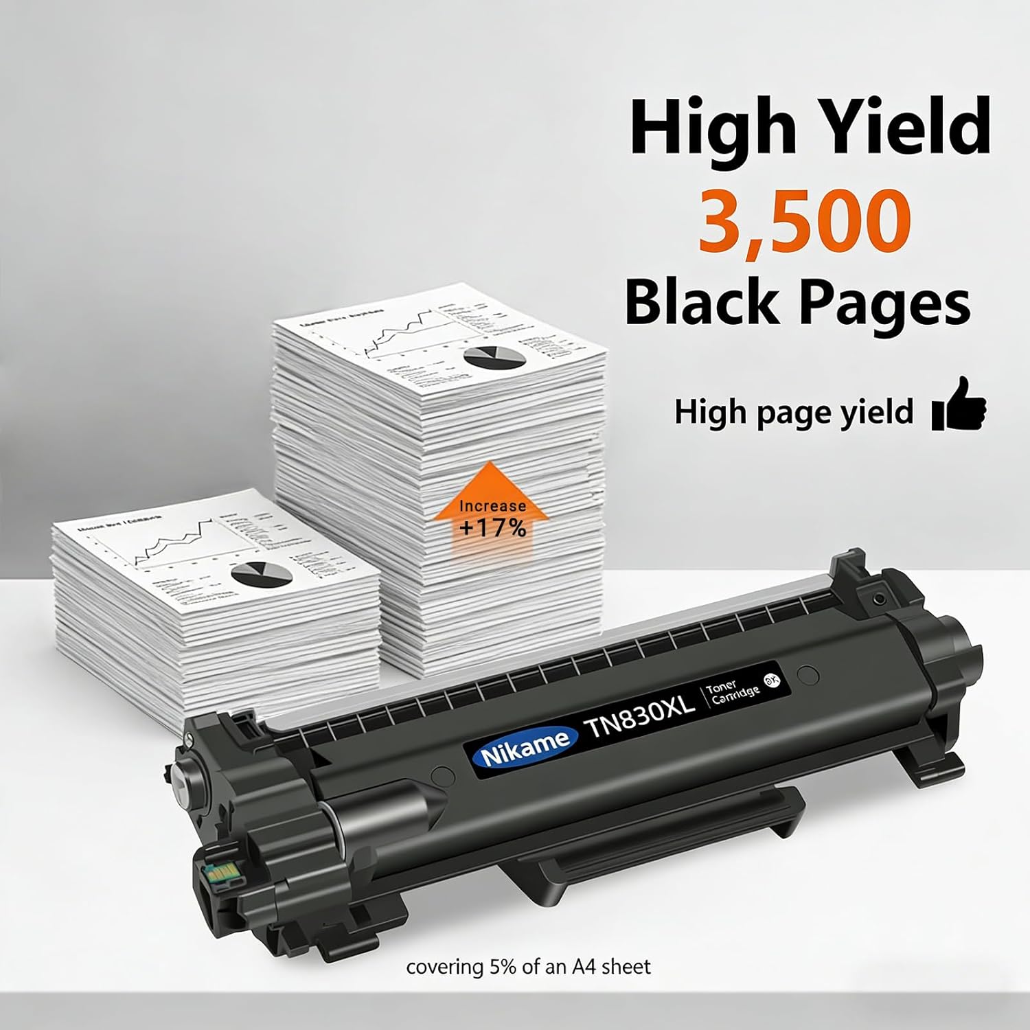 Compatible TN830XL Toner Cartridge, High Yield 3500 Pages, 2-Pack Black TN830 Toner Replacement for Brother HL-L2460DW DCP-L2640DW HL-L2480DW HL-L2400D MFC-L2820DW MFC-L2900DW HL-L2405W