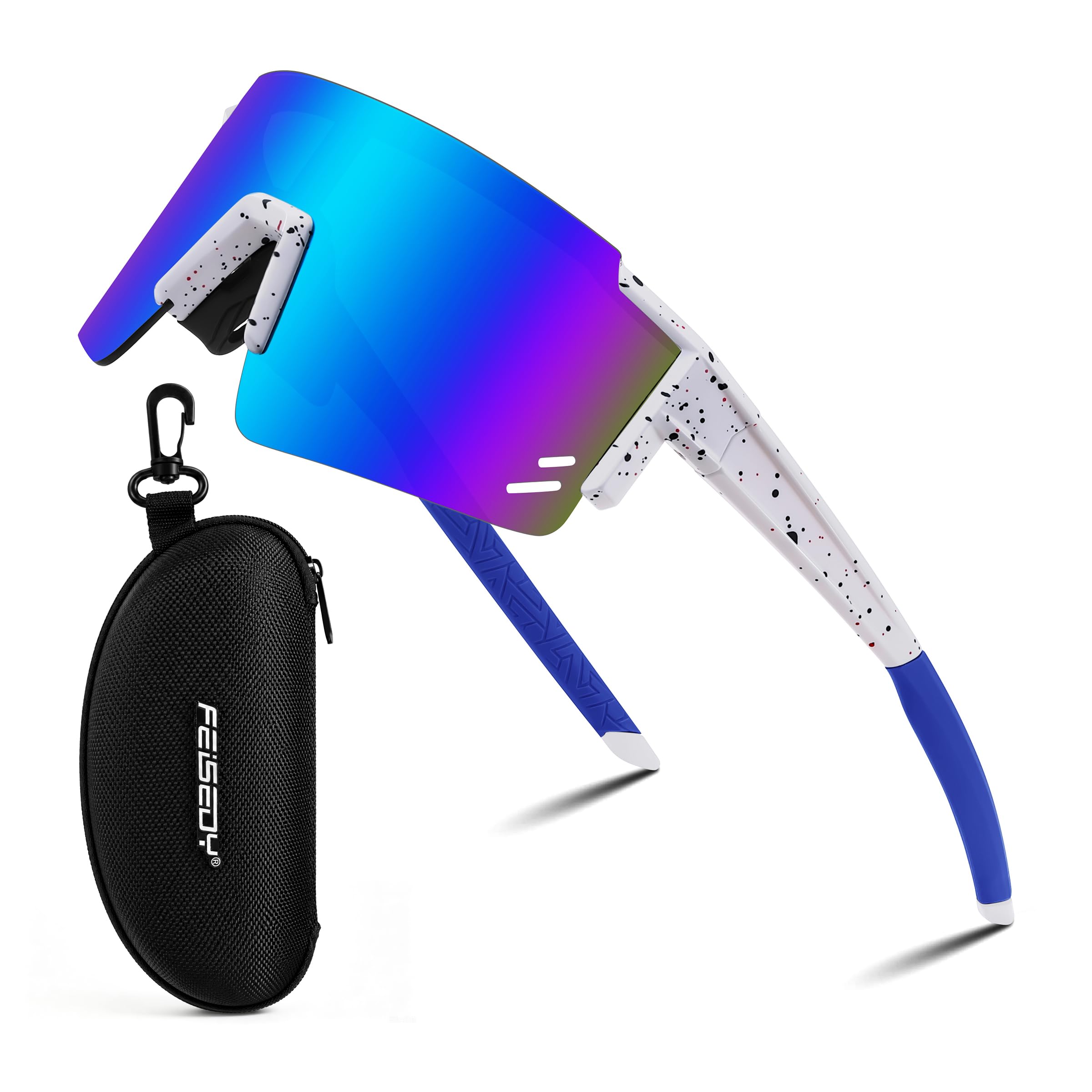 FEISEDY Kids Sunglasses Youth Baseball Sun Glasses UV400 Sports Teens