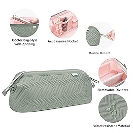 Leudes Hair Tools Travel Bag for Shark Flexstyle Carrying Case Portable Shark Hair Air Wrap Dryer Case Waterproof Dustproof Flat Curling Iron Travel Organizer (Sage Green)