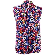 Love Moschino Womens Tie-Neck Top 3/4, Black/Taupe