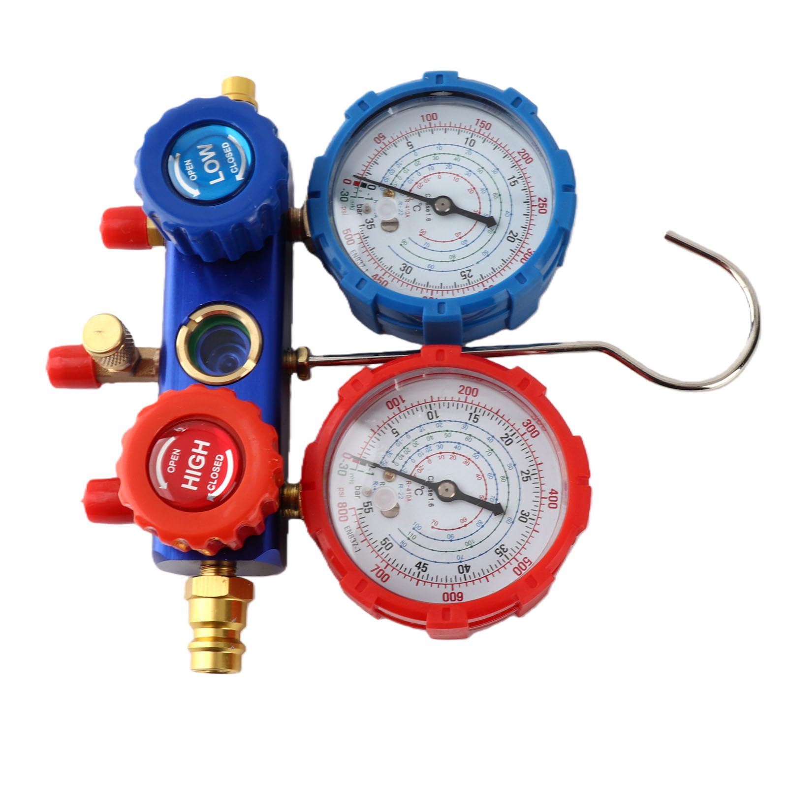 Kit de Manomètre pour Climatisation, Ensemble d'Outils de Diagnostic de Réfrigérant avec Joint, Compatible R134A R12 R22 R404Z R410A