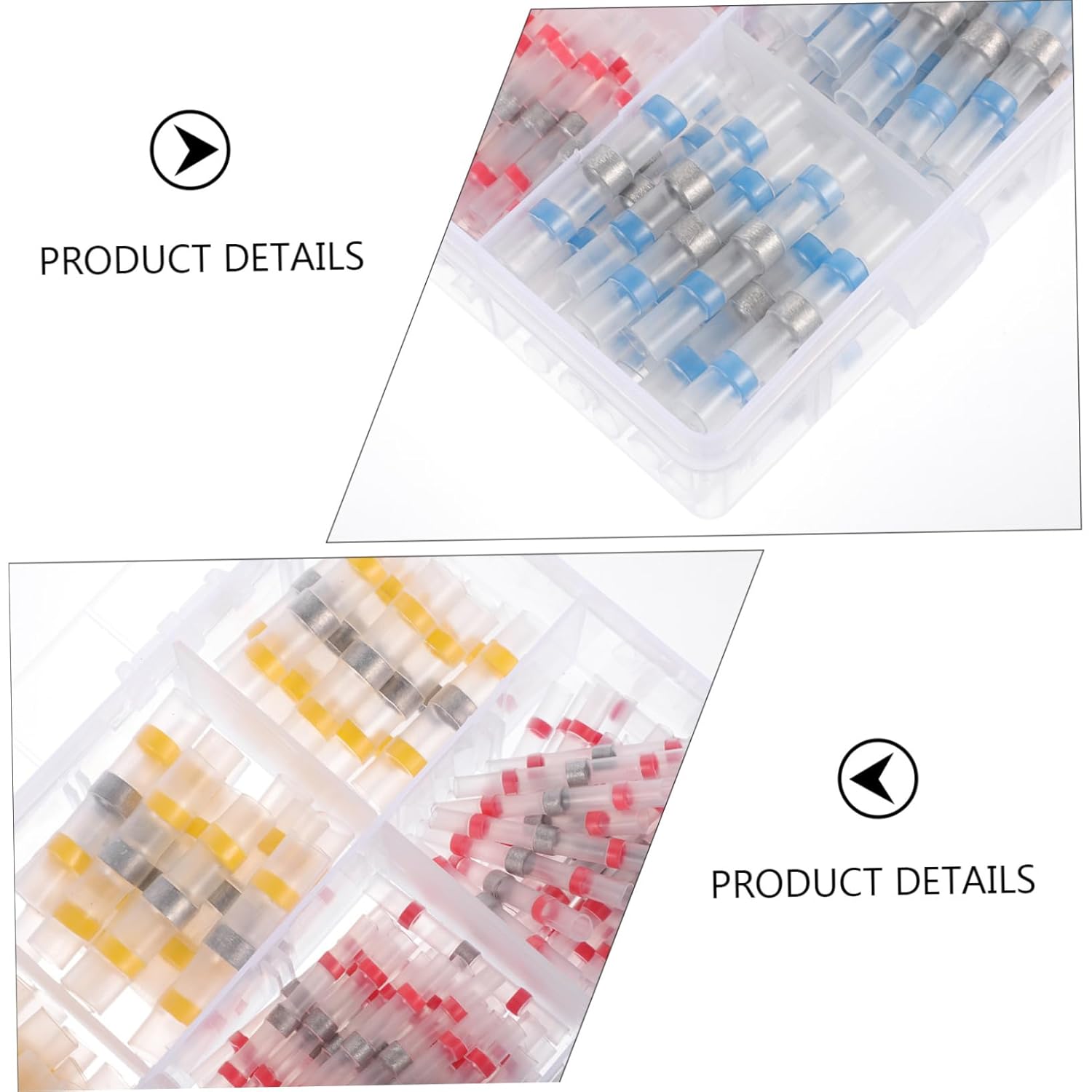 PRETYZOOM 400pcs Electrical Butt Splice Terminals Solder Seal Wire Connectors Heat Shrink for Auto