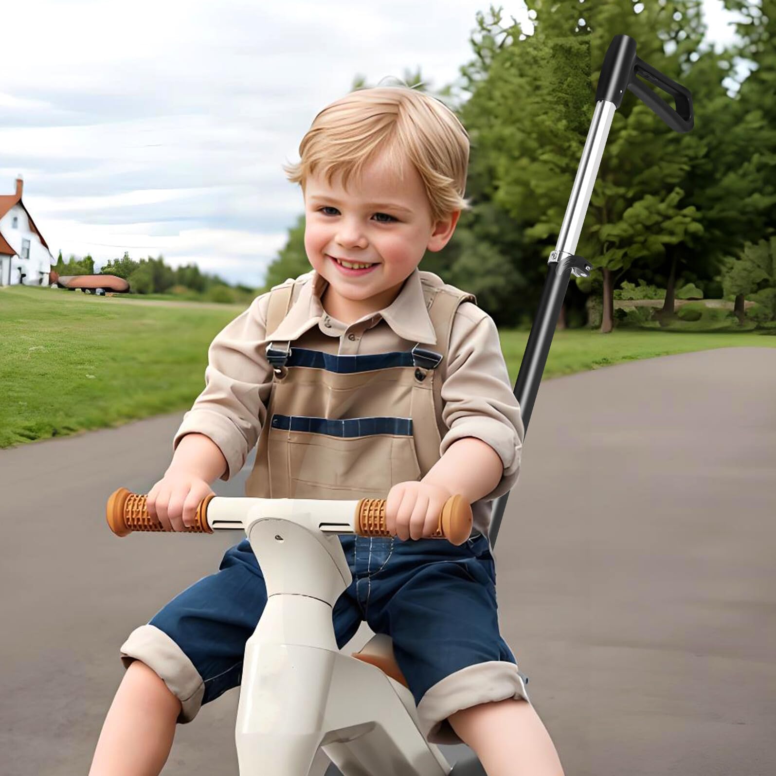 Maniglia e Facile da Installare di Ricambio e Push Car per Passeggino in Plastico e Lega, Design Ergonomico Accessorio per Genitori Attivi