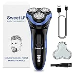 SweetLF Electric Razor for Men, IPX7 Waterproof, Wet & Dry Shaving, Pop-up Trimmer, Type C Rechargeable, Corded & Cordless, Father\'s Day Gift