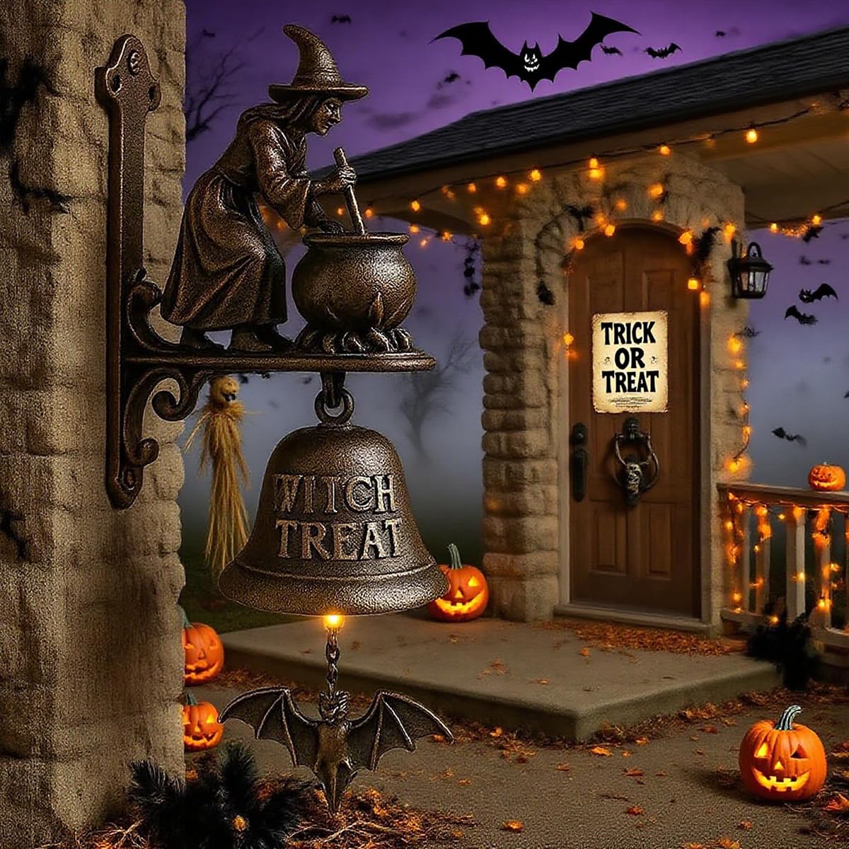 Timbre De Bruja Vintage, Campanas De Bruja De Halloween Para Colgar