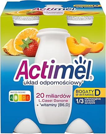 Katsy Style Fermented Milk Multi Fruit Flavor 400 g 4 x 100 g | Probiotic Pairy Drink with Llive Cultures | Smooth Fermented Milk Beverage | Strawberry Raspberry blueberry blackcurrant taste