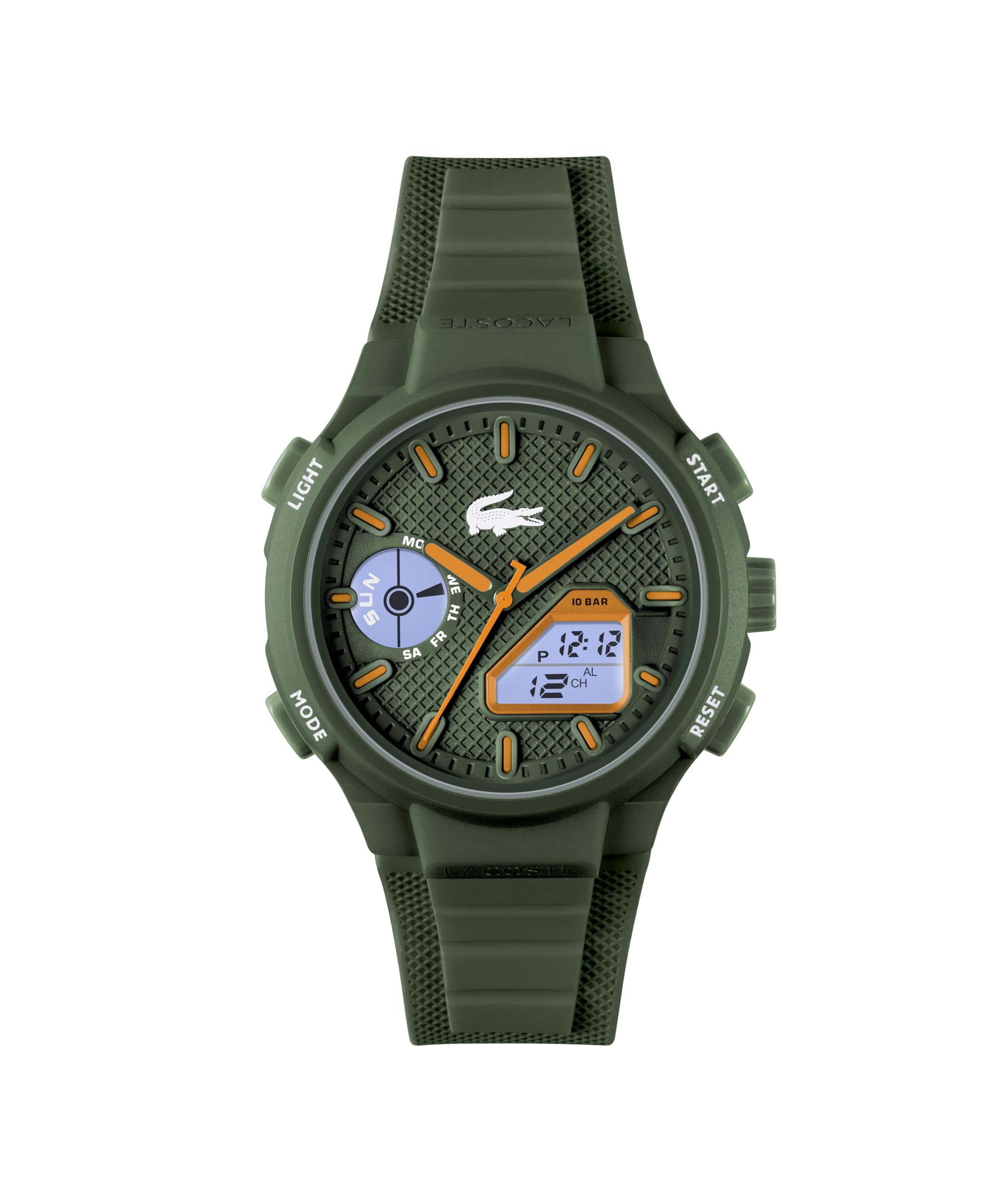 Lacoste Analoge-Digitale Multifunktions-Quarzuhr für Herren Kollektion LC33 mit Silikonarmband - Erhältlich für ihn und sie