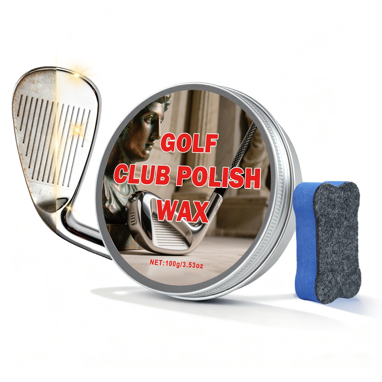 Golf Club Polish Golf Club Head and Groove Cleaner Kit - Removes Rust Oxidation Dirt - 3 53