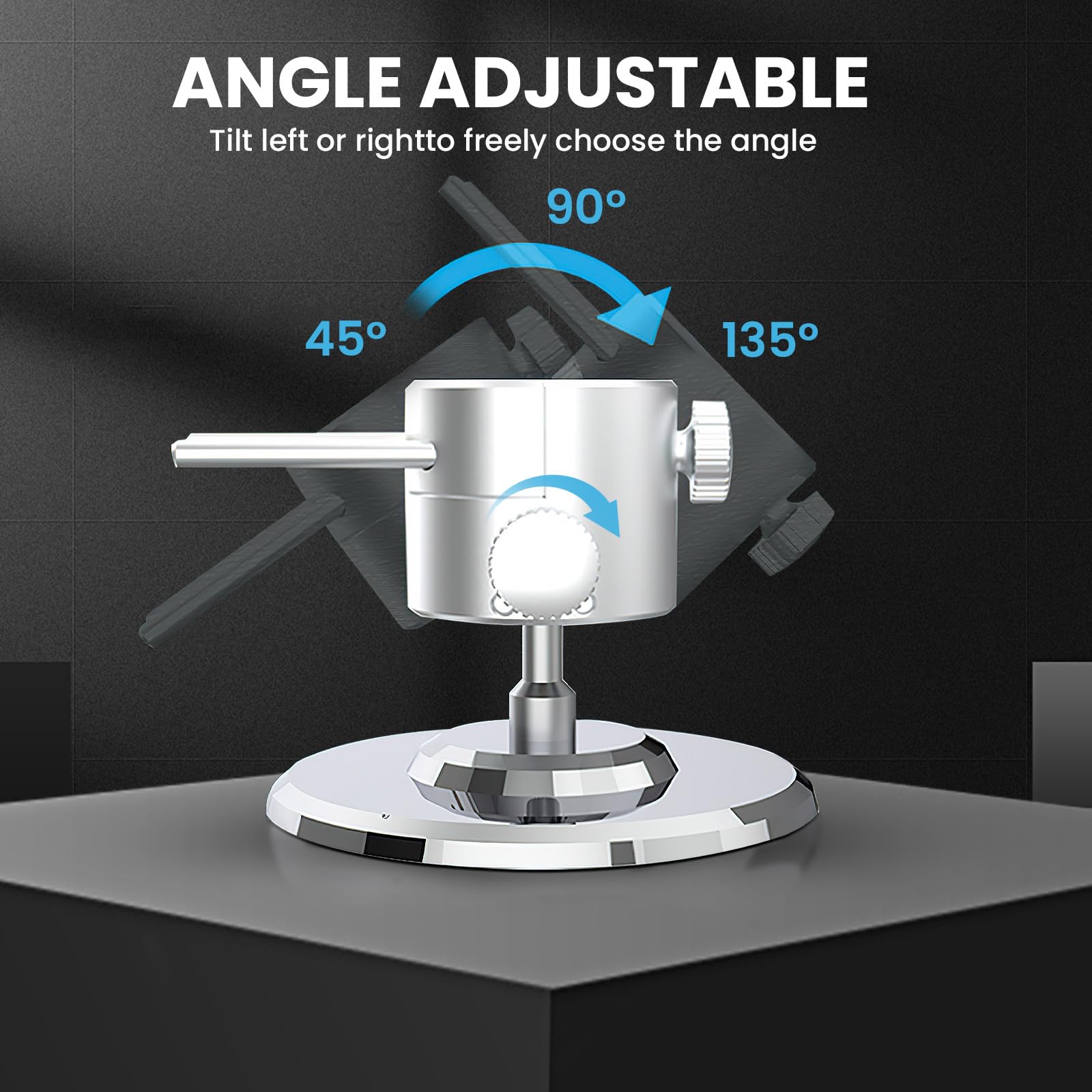 Precision Mini Desktop Swivel Vise- 360° Multi-Angle Adjustable CNC Clamp (35mm/65mm Max Grip) Stainless Steel and Aluminum Alloy for Jewelry, Watch Repair, DIY Models