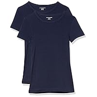 Amazon Essentials T-Shirt Girocollo a Maniche Corte Slim Donna