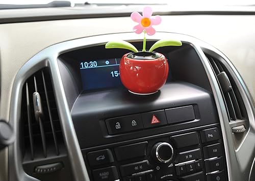 Miniatura 5 de PowerTRC Flor bailarina con energía solar  Juguete de regalo de decoración de escritorio, ventana o automóvil  No requiere baterías  Divertida flor