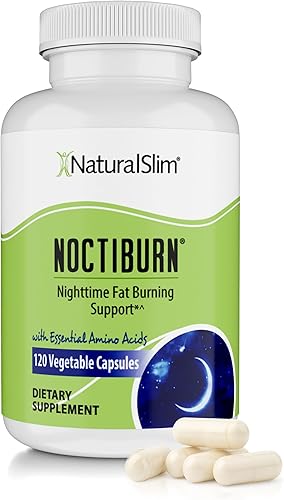 NaturalSlim NoctiBurn, apoyo metabólico nocturno con aminoácidos esenciales L-Arginina y L-lisina, suplemento de aminoácidos diseñado para objetivos