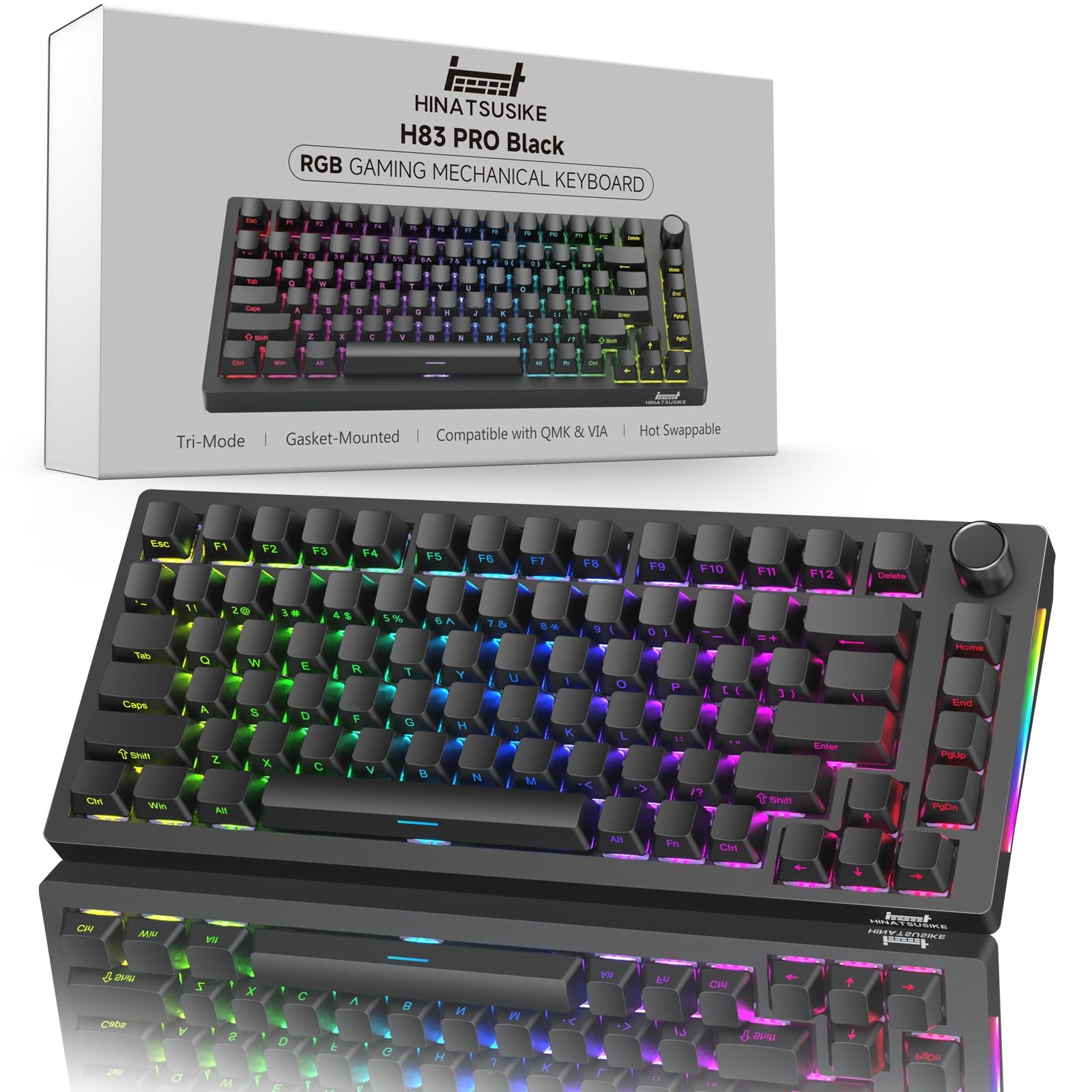 HINATSUSIKE H83 Pro 75 Percent Wireless Mechanical Keyboard