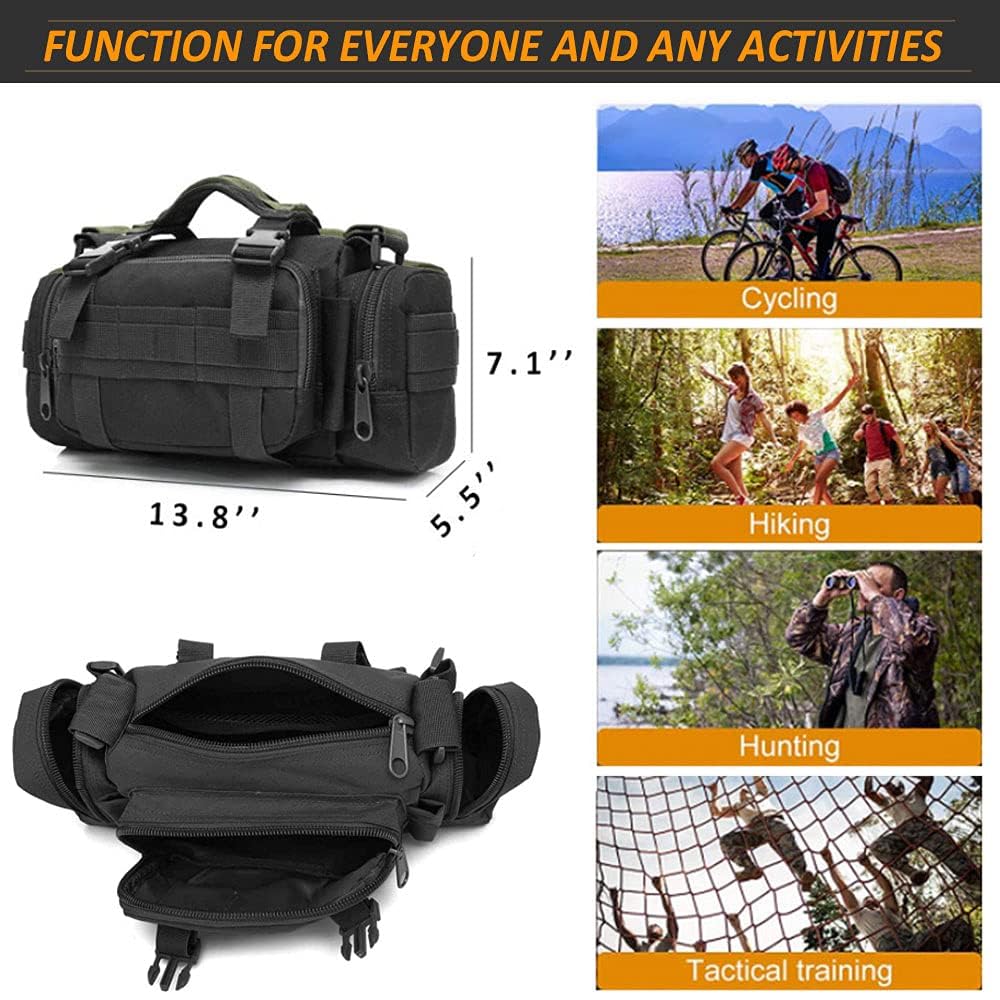 Molle - Organizador de respaldo de asiento, bolsa organizadora universal táctica para asiento trasero de coche con 5 bolsas desmontables para coche, camión, vehículo Jeep (negro)