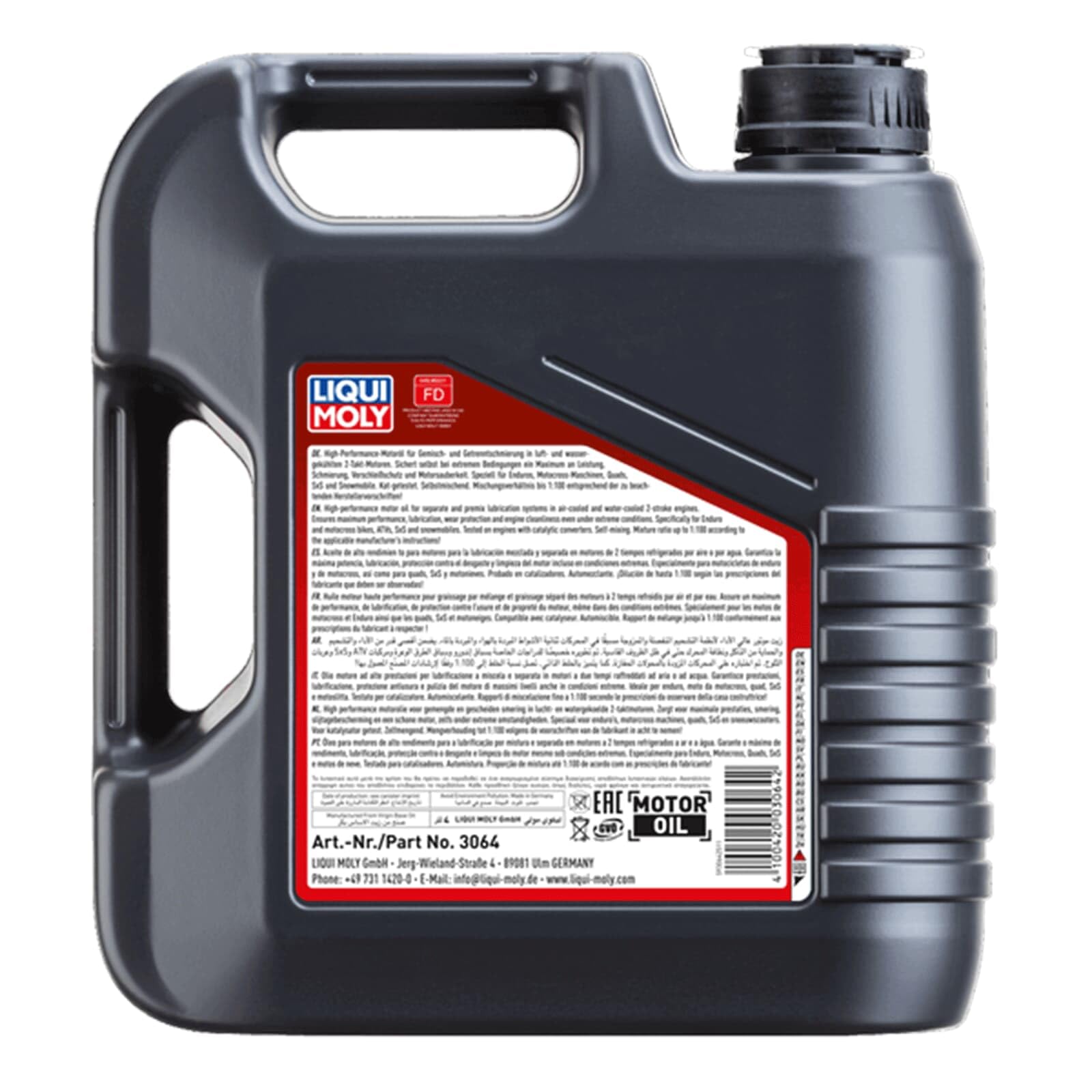 LIQUI MOLY Motorbike 2T Synth Offroad Race | 4 L | Aceite de 2 tiempos de motocicleta | 3064