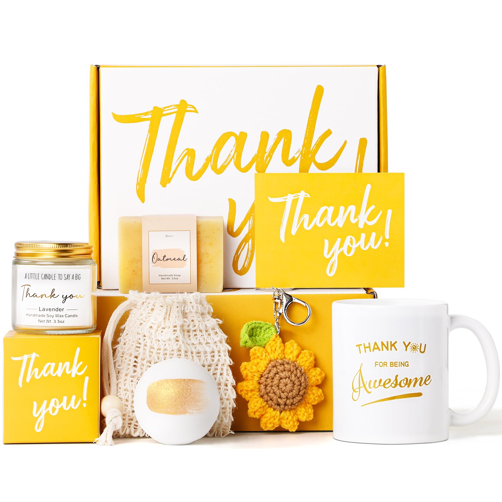 Thank You Gifts for Women Appreciation Gift Box for Coworker Teacher Mothers Day Gifts Birthday Gift Basket Boss Lady Secretary Employee Hostess Mentor Leader Best Friend Nurse with Thanks Cards