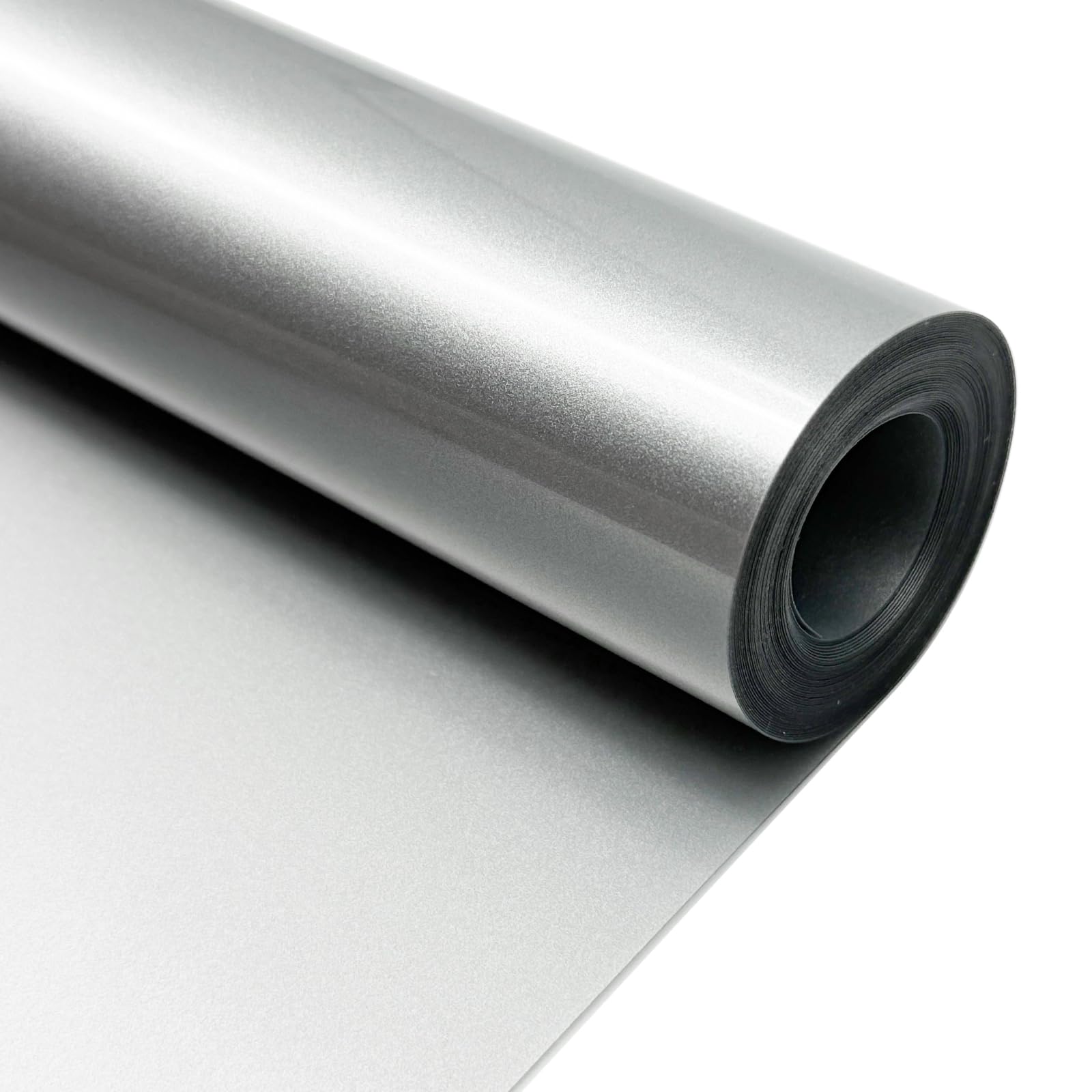 Silver Heat Transfer Vinyl HTV Roll Matte PU 12" x 20 ft. | Easy to Cut, Weed &amp; Transfer, Silver Iron On Vinyl for Cricut, Silhouette Cameo &amp; Other Craft Cutter Cutting Machine