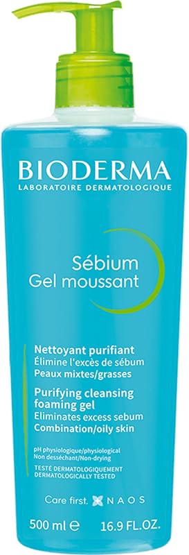 Bioderma - Face Cleanser - Sébium - Makeup Removing Cleanser - Skin Purifying - Face Wash for Combination to Oily Skin