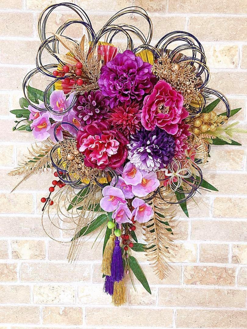 クリスマス、お正月、兼用、豪華なクリスマスリース お正月リース 『早