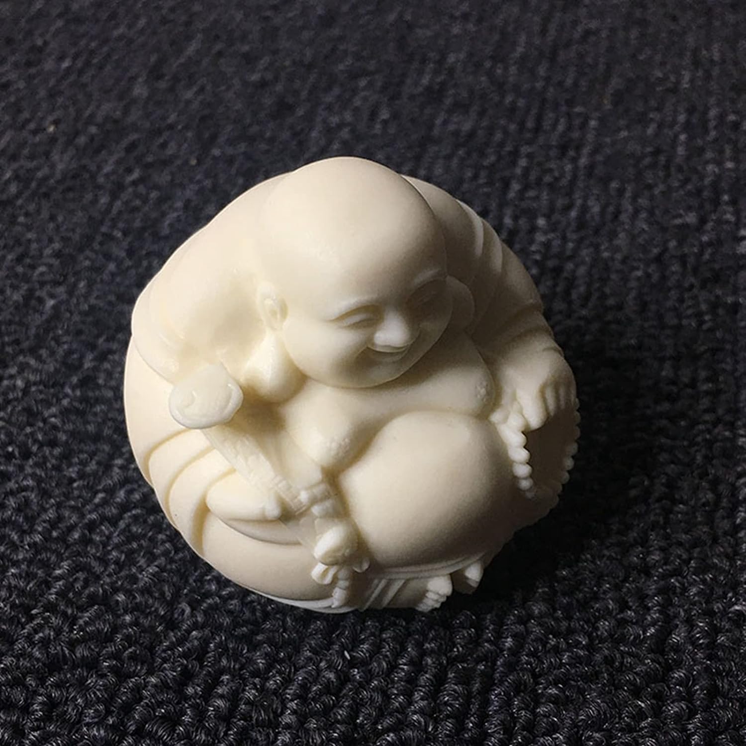 statuetka Buddy, Mini szczęśliwy śmiejący się Budda, duży brzuch, figurka szczęśliwego Buddy