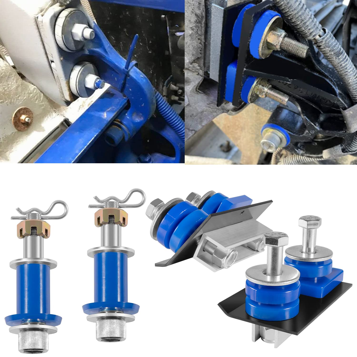 Camoofor Peterbilt 379 378 377 Parts Engine Hood Pivot Mount Bushings and Bolts Kit, Replaces 13-04154 13-04164; ATRO HM75-66154 & HM75-66164