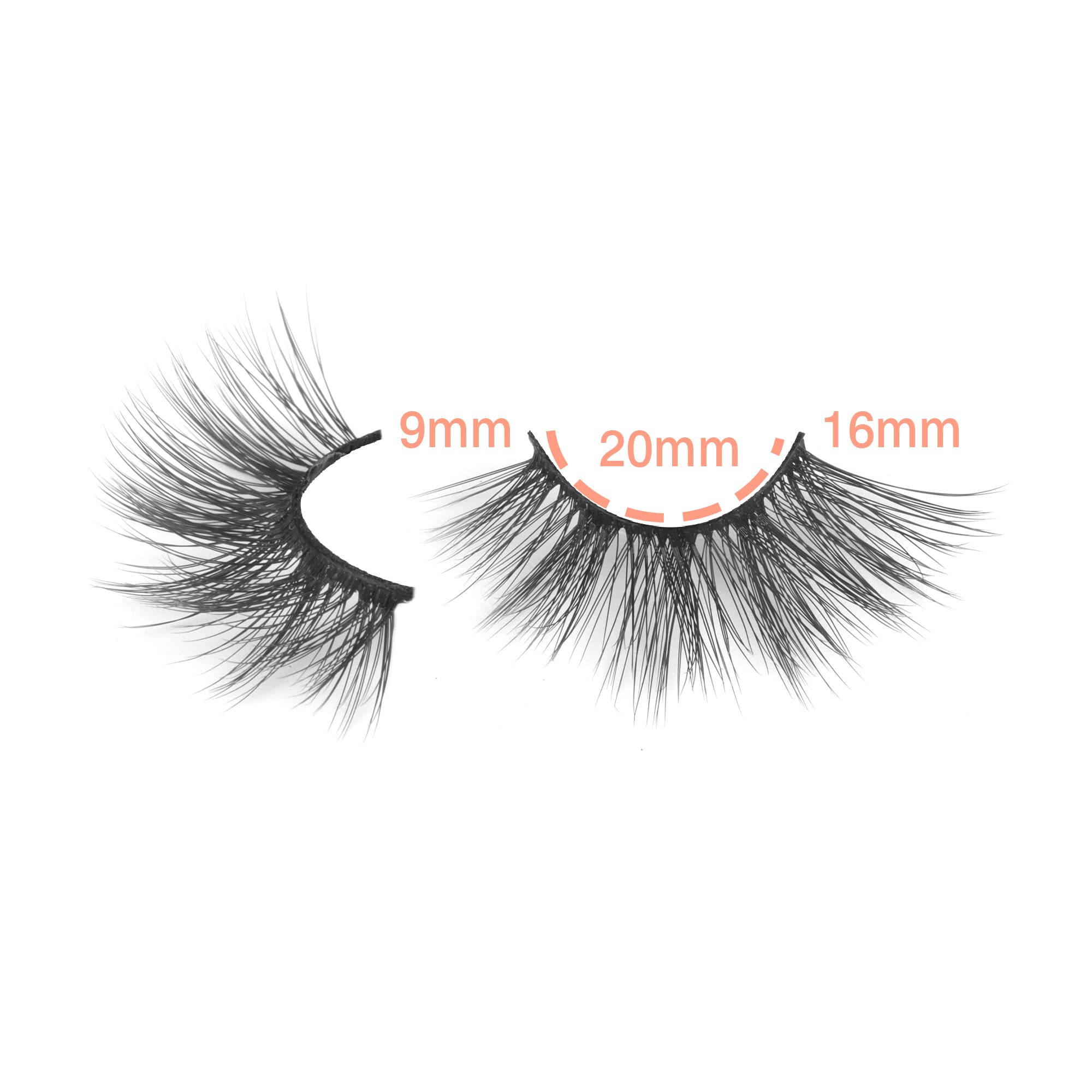wiwoseo False Eyelashes Half Lashes Corner Eyelashes Extension DIY 16MM Wispy Fluffy 3D Fake Eyelashes 10 works Pack - Image 3