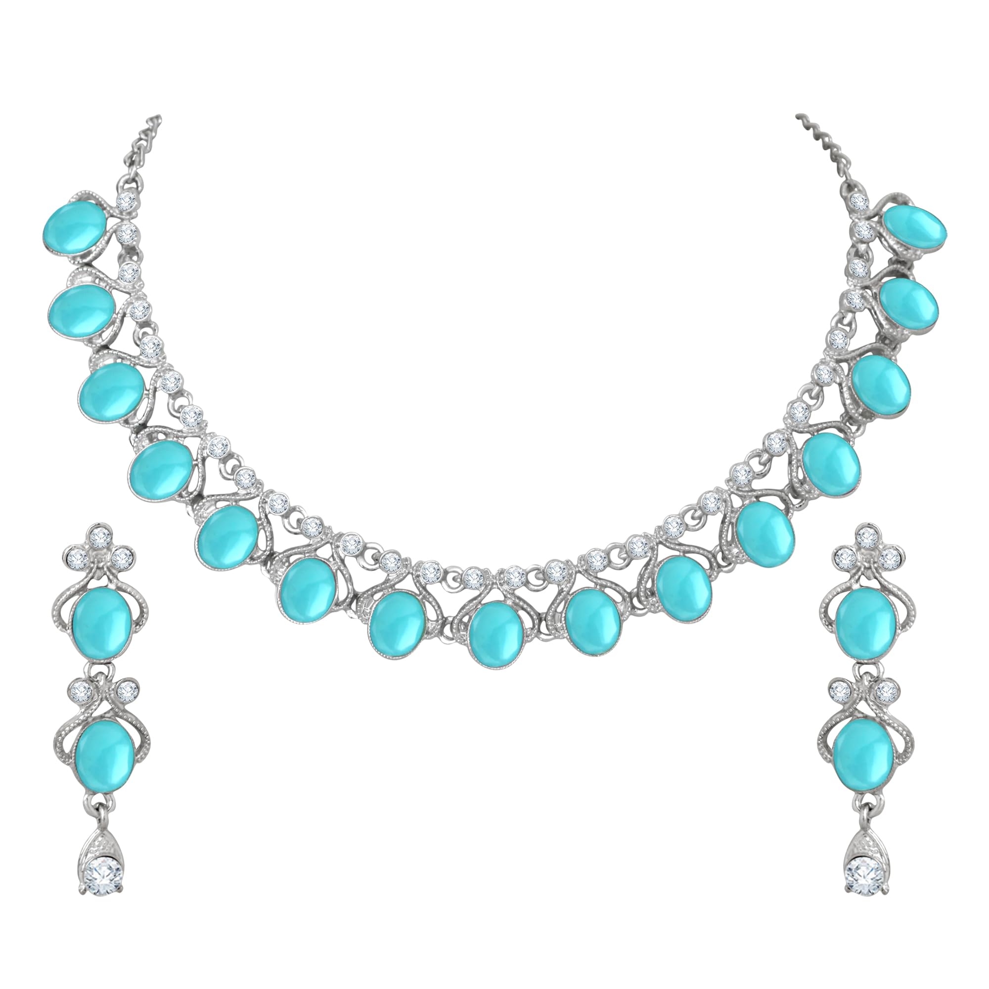 See full amazon price history chart for Atasi International Mint Blue Silver Plated Crystal Necklace Jewellery Set with Earrings for Women Ideal for Party, Wedding, Festivals (RMB5706) Atasi International Mint Blue Silver Plated Crystal Necklace Jewellery Set with Earrings for Women Ideal for Party, Wedding, Festivals (RMB5706) (B0CJPY5HNG) Amazon Price History, Amazon Price Tracker