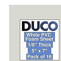 Vista 31 de Duco USA-Made Expanded PVC Sheet 1/8" Thick - 8 Pack of 6 x 12" Matte White Closed Cell Foam Board - Lightweight Rigid 3mm PVC Plastic Sheet for