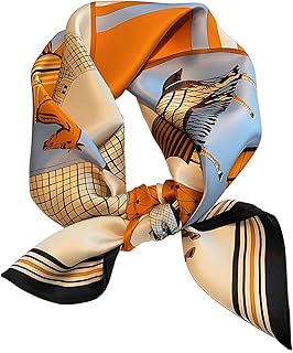 100% Mulberry Silk Scarf for Women Hair Lightweight Square Neckerchief Wrap For Head Scarves 21"