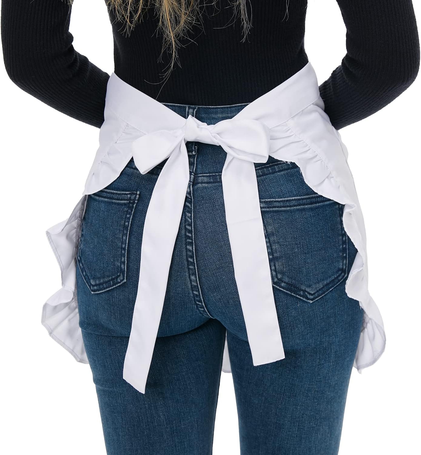 Love Potato Waist Apron with Pockets, Fashion Kitchen Cooking Restaurant Bistro Half Aprons for Girl Woman - Image 4