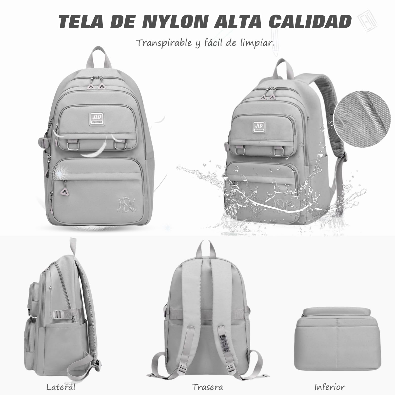 FANDARE Mochilas Infantiles Mochilas Escolares Juveniles Mochilas Escolares para niños niñas Viaje Hiking Daypacks Impermeable Nylon