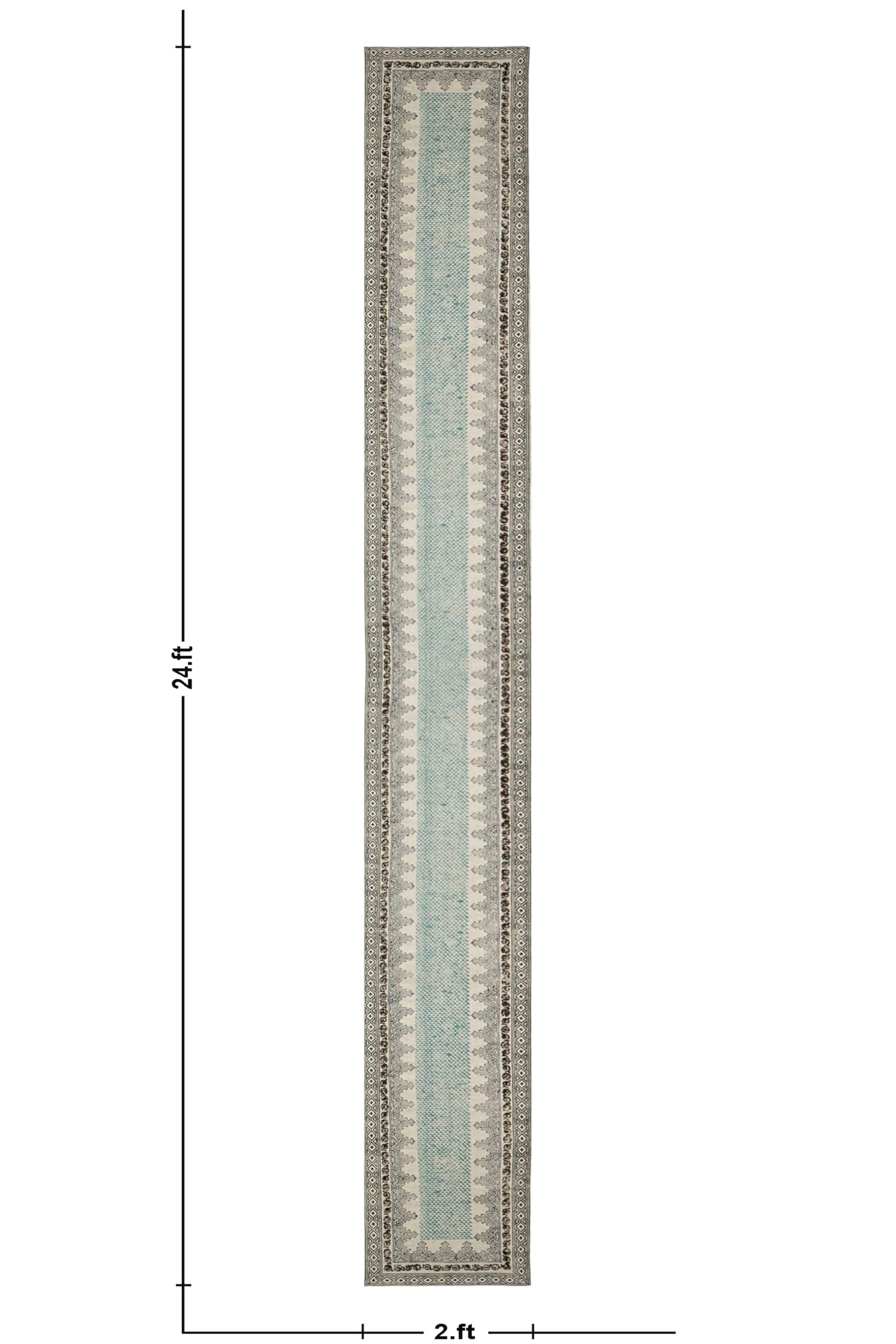 Baumwollläufer, 2 x 20 Kelim-Teppich, grün und braun, flach gewebt, 0,19 Zoll, waschbarer Baumwollteppich, für drinnen und draußen, Läuferteppiche für Flur, Treppen, Korridor