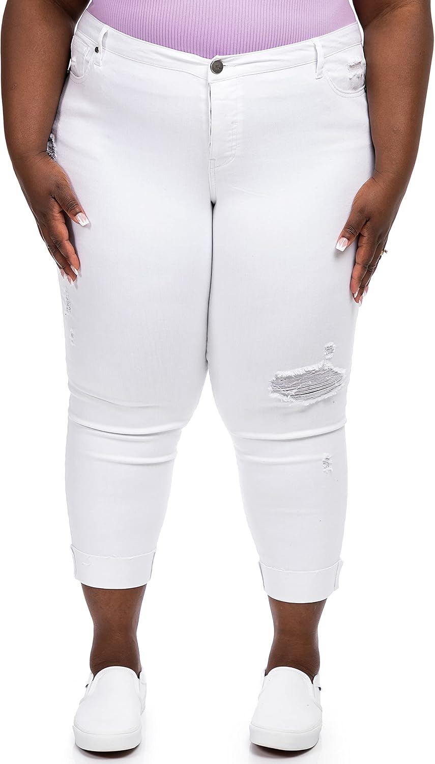 1822 Denim Women's Plus-Size 27" High-Rise Slim Girlfriend Jeans