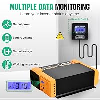 ECO-WORTHY 1100W Inverter 12V-230V Tiszta Szinusz, USB és AC Aljzat 4