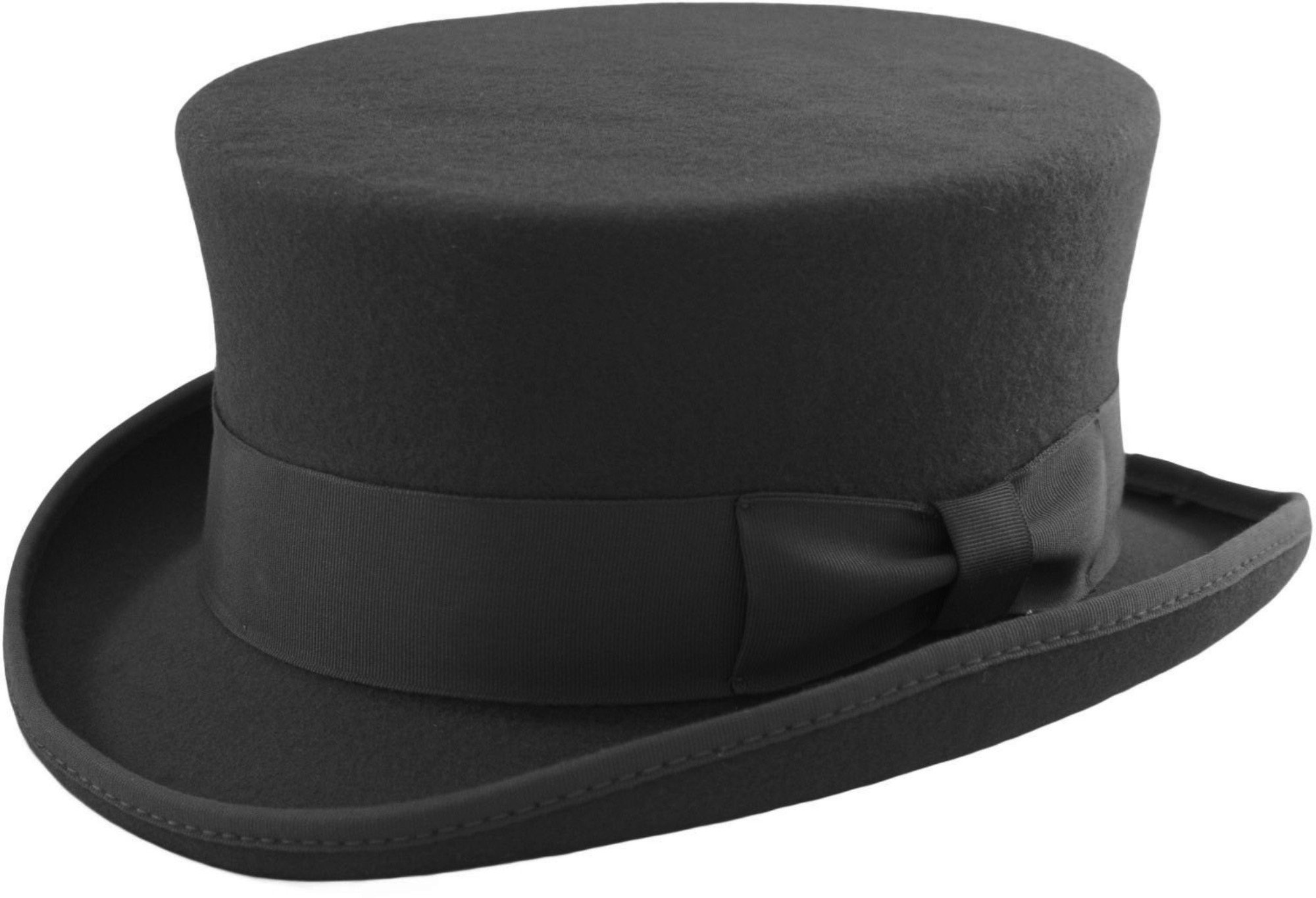 Major Wear Unisex Black Junior Deadman 100% Wool Dressage Topper Riding Equestrian Ascot Event Top Hat (Large)