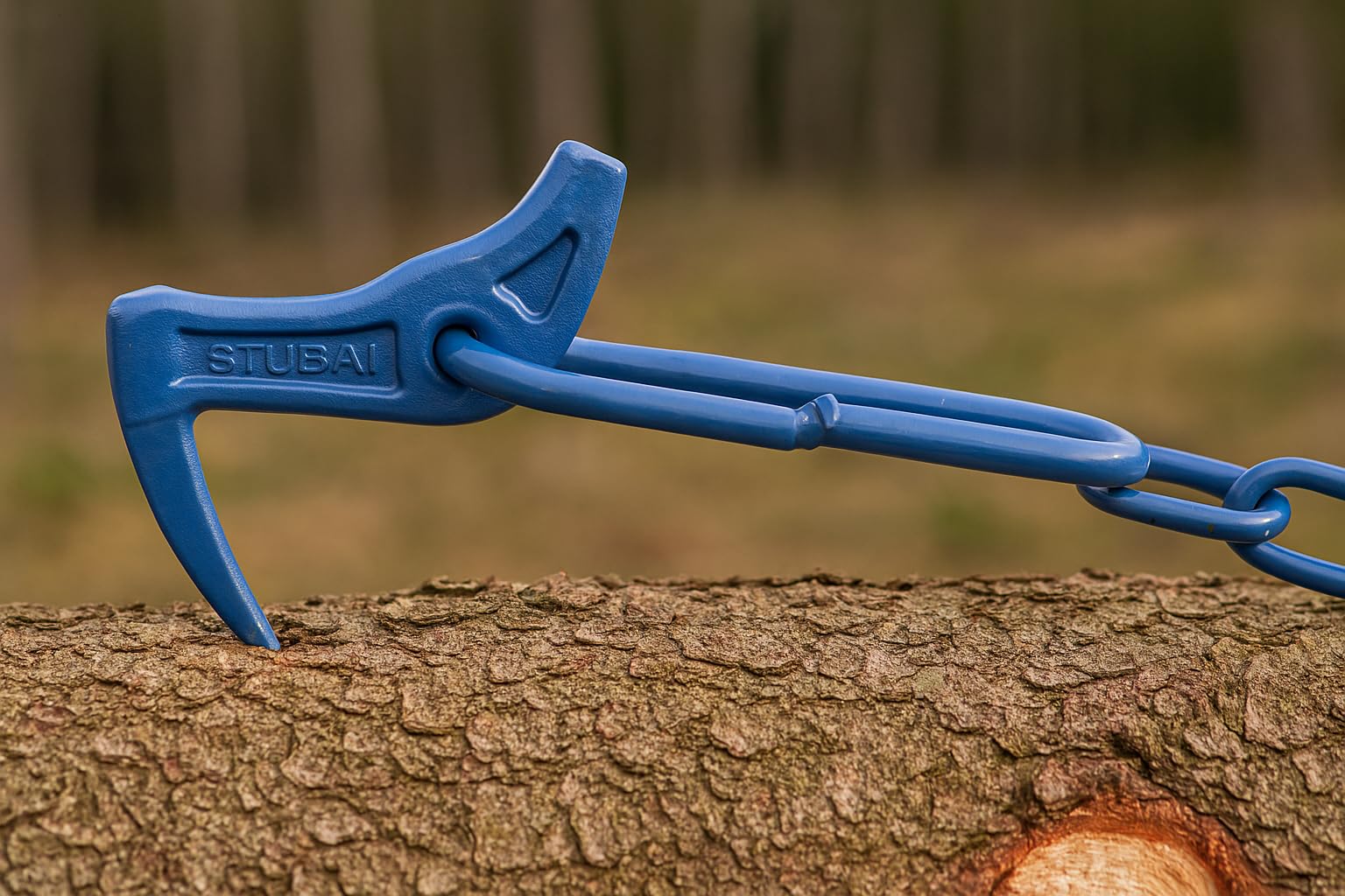 STUBAI Blochstreifhaken | Forst-Schlaghaken zum Ziehen und Rücken von Baumstämmen | Vergüteter Stahl, ungeschweißtes Glied | Für 10 mm Ketten | Robustes Holzrückewerkzeug für Forst & Landwirtschaft