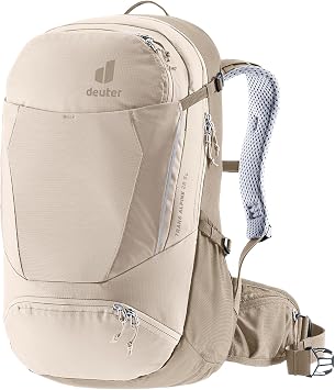 Deuter Womens Trans Alpine 28L SL Backpack for Biking, Mountain Biking, Bikepacking with U-Frame & Superior Breathability - Alu-Greystone