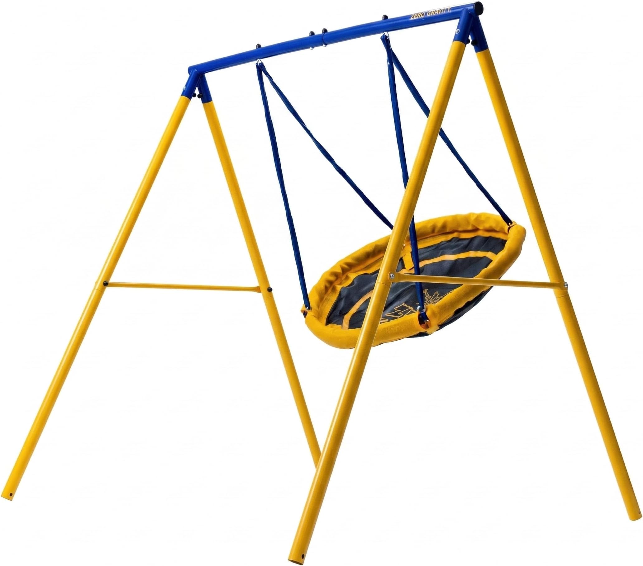Zero Gravity Kids Swing Set With Sturdy Metal Frame. Garden Fun For Up To 2 Children (UFO Bird Nest)