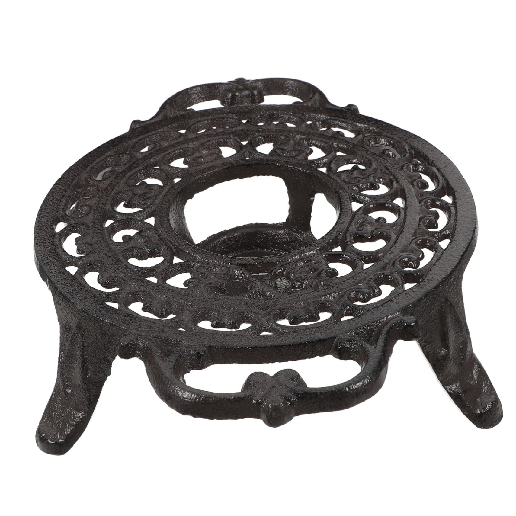 GRIRIW Triple Legged Cast Iron Teapot Burner Tea Light Warmers Cup Coasters Farmhouse Style Coasters