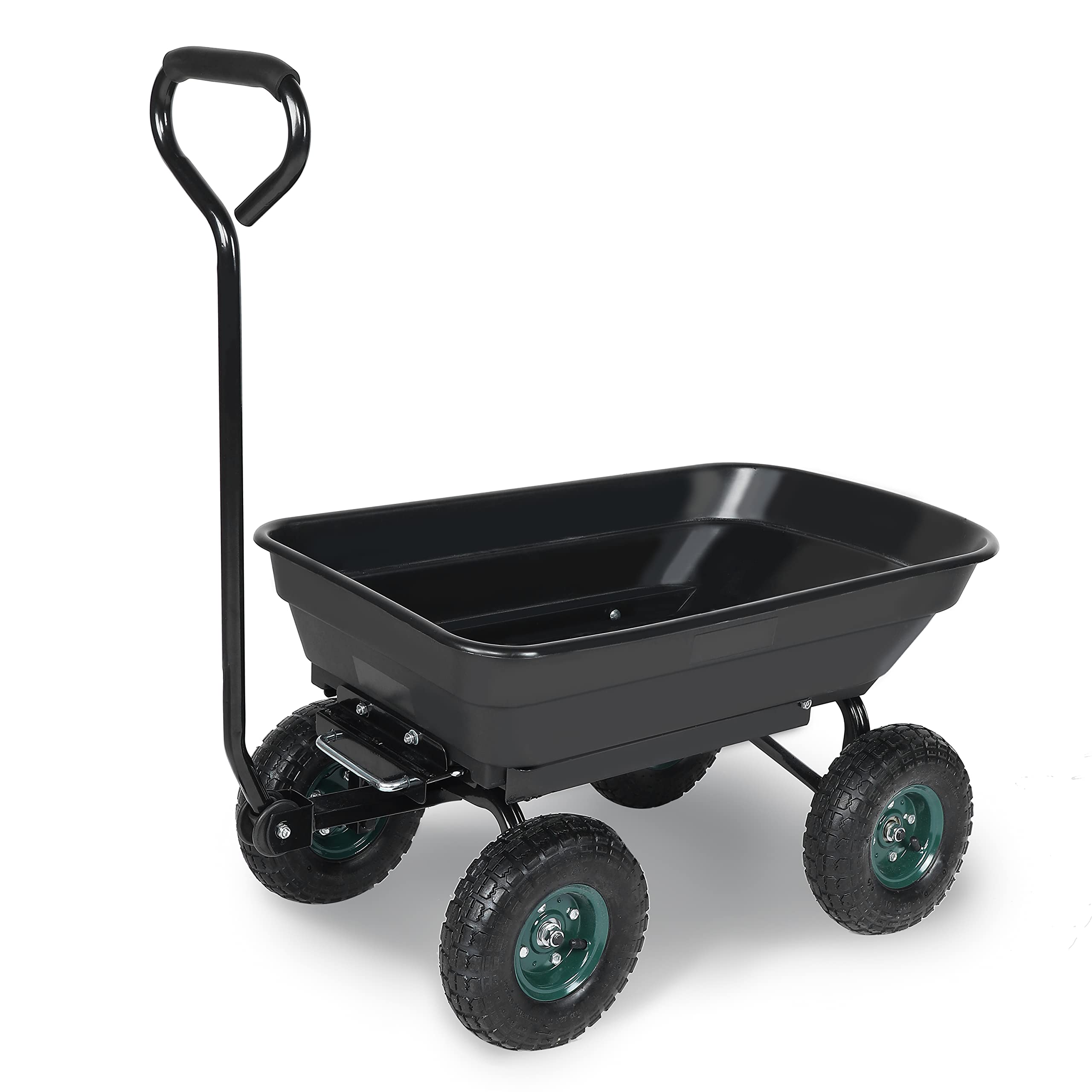 Photo 1 of ***Parts Only***YSSOA Garden Dump Cart with Steel Frame, Heavy Duty Outdoor Wagon with 9 Inch Pneumatic Rubber Tires, 440lbs Max Capacity, Black 440 lb Capacity