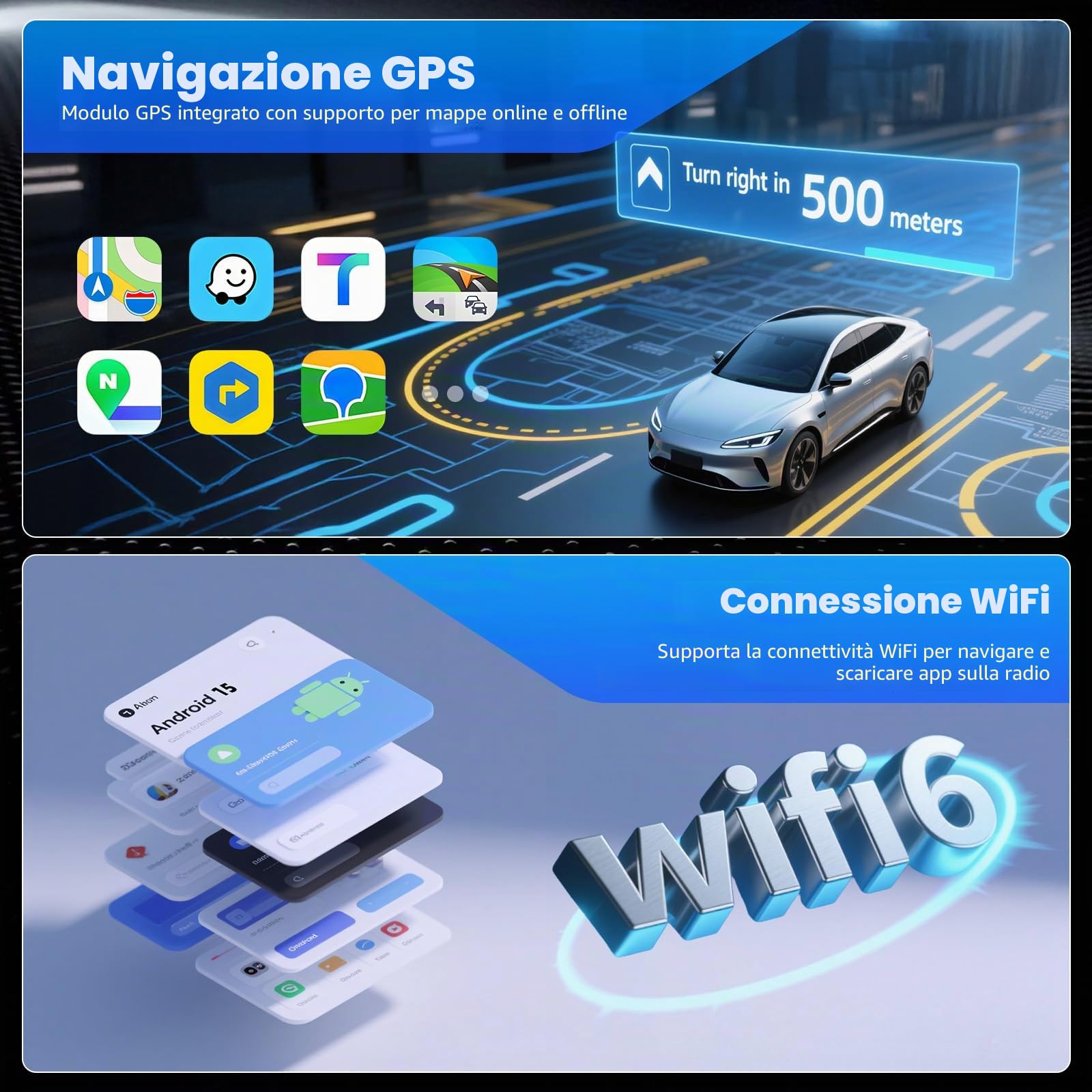 [4G+64G] Autoradio Android 13 per BMW X3 E83 (2004-2012) con Carplay Android Auto,9" Touch Screen Radio con AI DSP Bluetooth EQ GPS WiFi FM/RDS MirrorLink Split Screen+fotocamera posteriore e