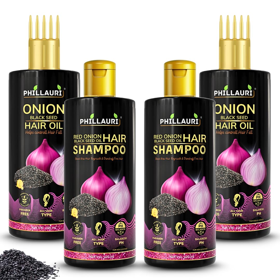 Onion Shampoo and Hair Oil Combo | Gentle Cleansing Shampoo & Lightweight Hair Oil for Regular Hair Care Use | For Men and Women-image-40